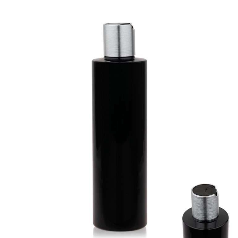 250 ml black bottle with cap - Afbeelding 2