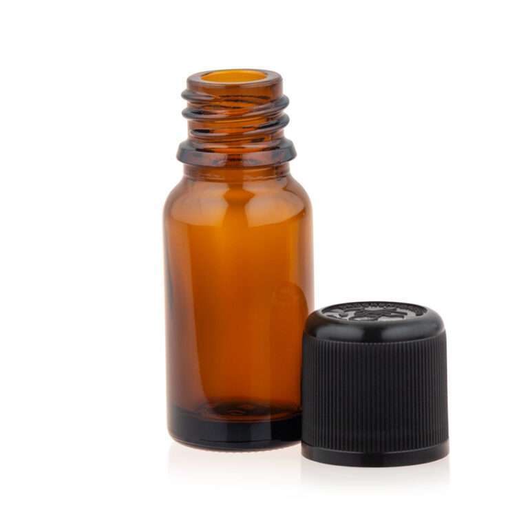 Bottle 10 ml. brown glass with dropper and child-resistant cap