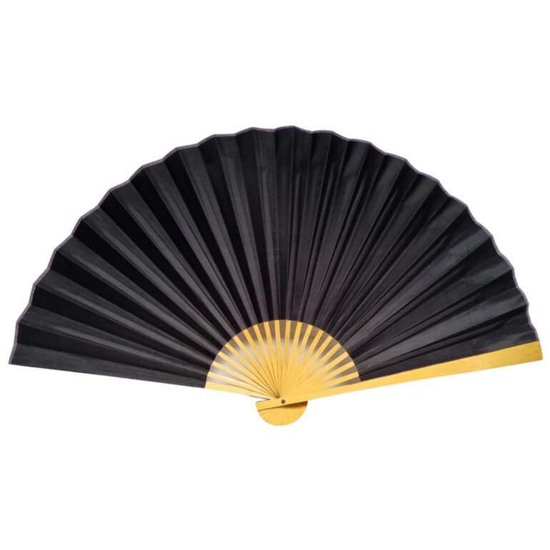 Chinesischer Fächer schwarz 100 cm