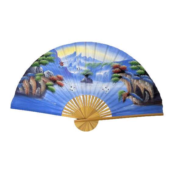 Chinesischer Fächer Pastellblau 150 cm