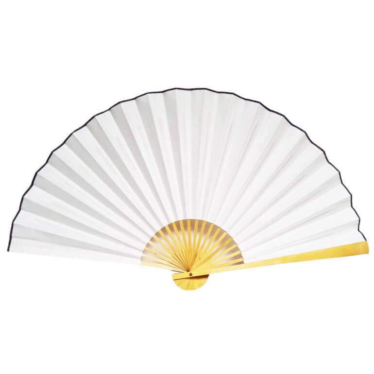 Chinesischer Fächer Weiß 100 cm