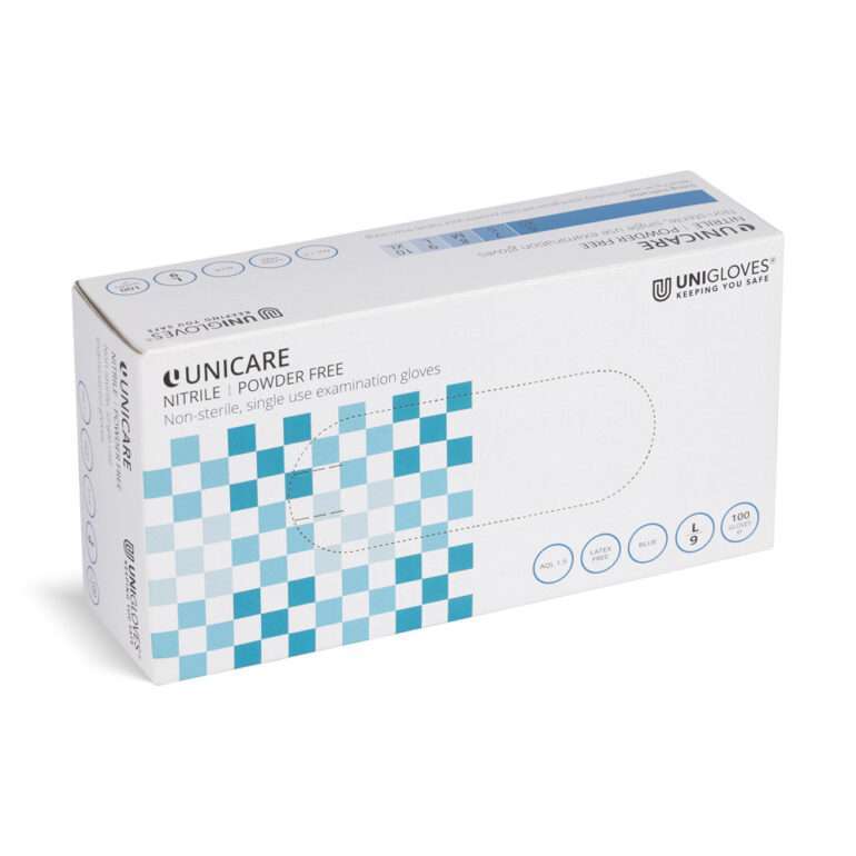 Glove soft nitrile blue powder-free 100 pieces - Afbeelding 2