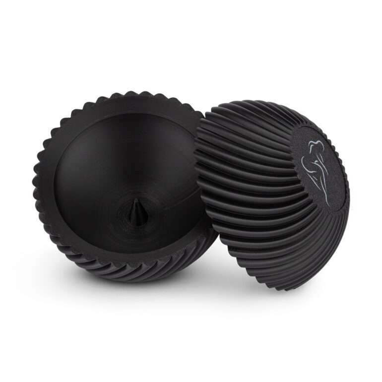 Eiskugel mit Trichter schwarz