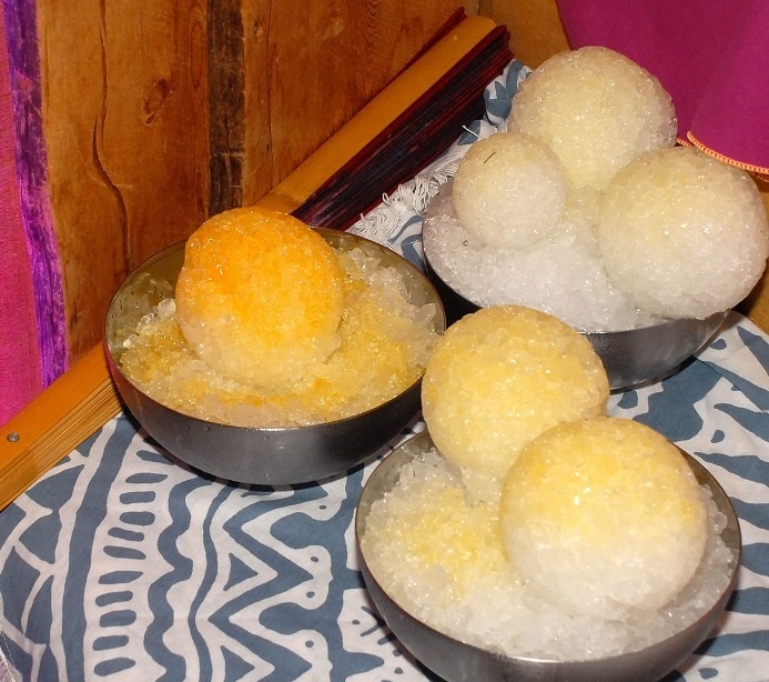 Ijsballen in de sauna