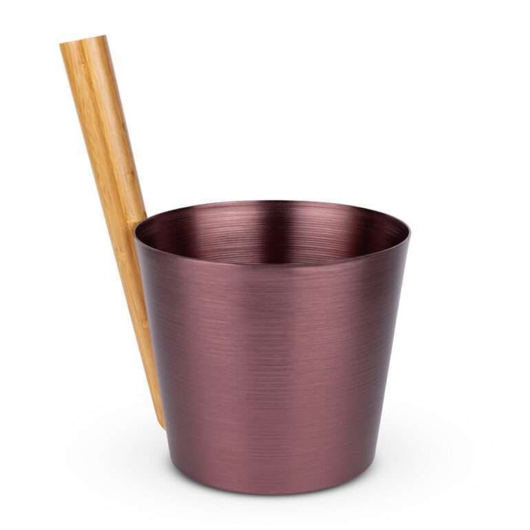Sauna emmer staal met lepel