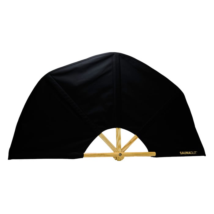 Saunagut Fächer schwarz 100 cm