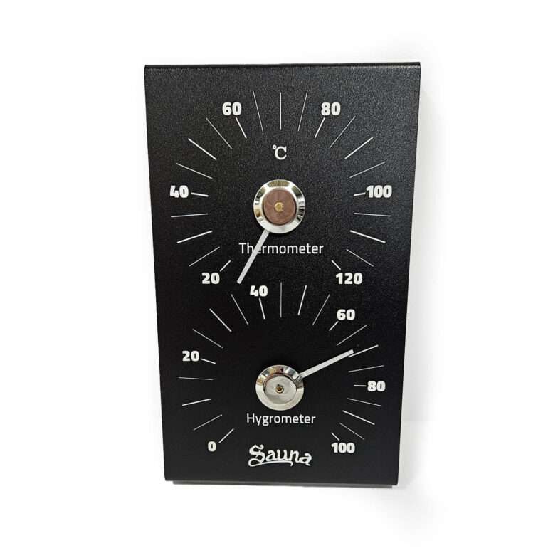 Thermo-/Hygrometer black aluminum - Image 2