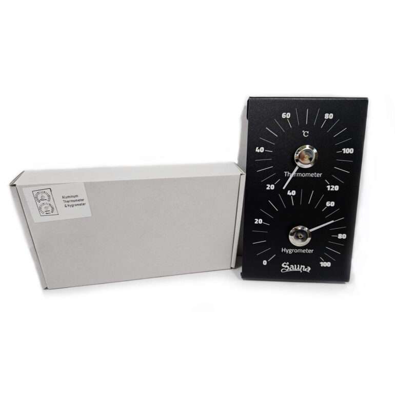 Thermo-/Hygrometer black aluminum - Image 3