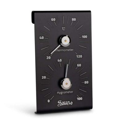 Thermo-/Hygrometer schwarzes Aluminium