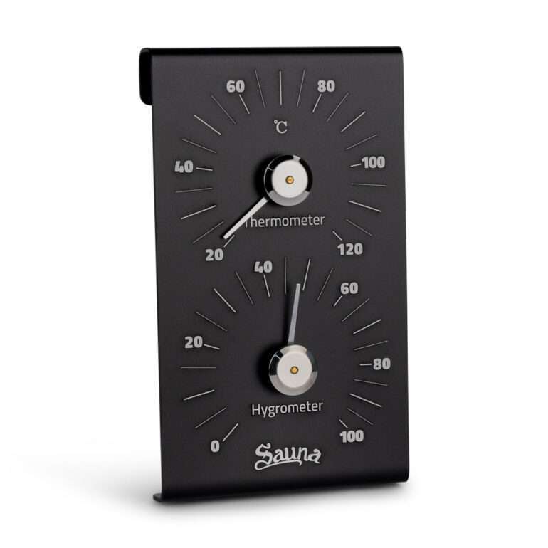 Thermo-/Hygrometer schwarzes Aluminium